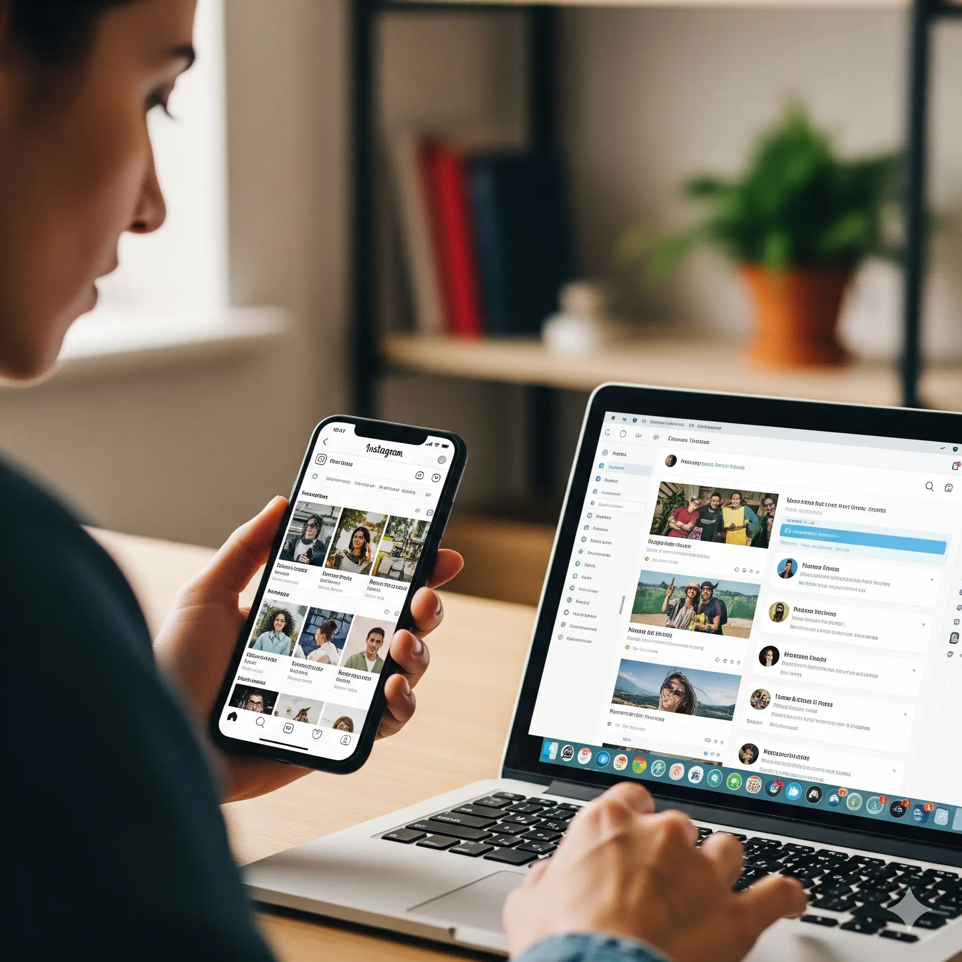 un collaborateur qui gère les réseaux sociaux