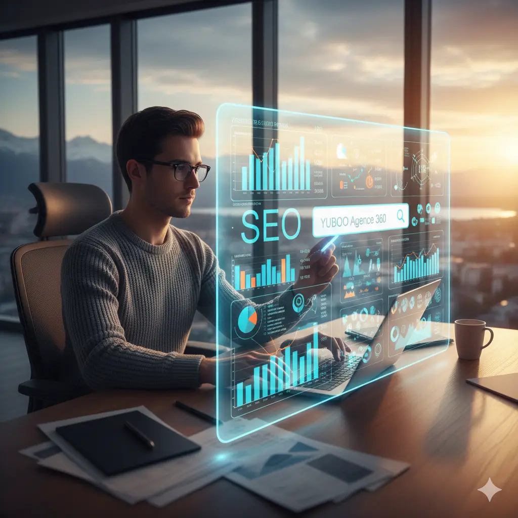 un collaborateur qui travail sur le référencement